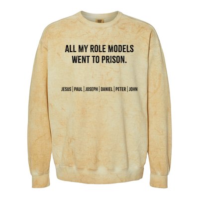 All My Role Models Went To Prison Jesus Paul Joseph Colorblast Crewneck Sweatshirt