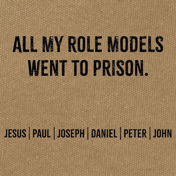 All My Role Models Went To Prison Jesus Paul Joseph Cotton Canvas Backpack