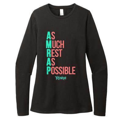 As Much Rest As Possible AMRAP Funny FIT2SERVE Womens CVC Long Sleeve Shirt