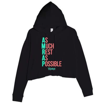 As Much Rest As Possible AMRAP Funny FIT2SERVE Crop Fleece Hoodie