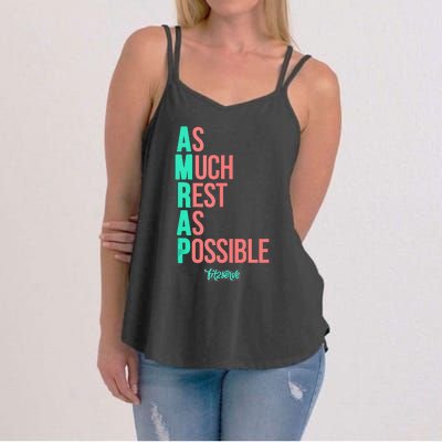 As Much Rest As Possible AMRAP Funny FIT2SERVE Women's Strappy Tank