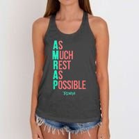 As Much Rest As Possible AMRAP Funny FIT2SERVE Women's Knotted Racerback Tank