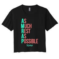 As Much Rest As Possible AMRAP Funny FIT2SERVE Women's Crop Top Tee