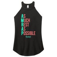 As Much Rest As Possible AMRAP Funny FIT2SERVE Women's Perfect Tri Rocker Tank