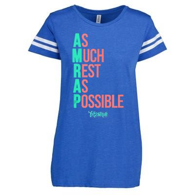 As Much Rest As Possible AMRAP Funny FIT2SERVE Enza Ladies Jersey Football T-Shirt