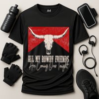 All My Rowdy Friends Are Coming Over Tonight West Mountains Cooling Performance Crew T-Shirt