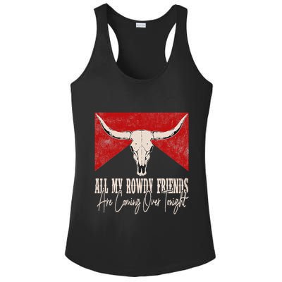 All My Rowdy Friends Are Coming Over Tonight West Mountains Ladies PosiCharge Competitor Racerback Tank