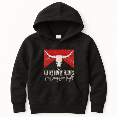 All My Rowdy Friends Are Coming Over Tonight West Mountains Kids Hoodie