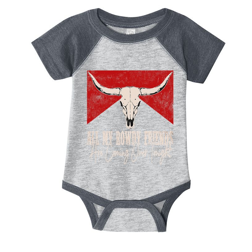All My Rowdy Friends Are Coming Over Tonight West Mountains Infant Baby Jersey Bodysuit