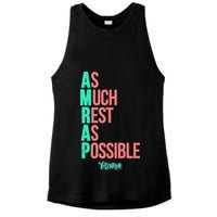 As Much Rest As Possible AMRAP Funny FIT2SERVE Ladies PosiCharge Tri-Blend Wicking Tank