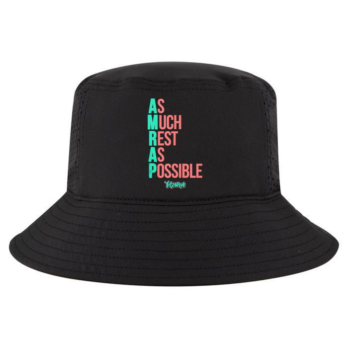 As Much Rest As Possible AMRAP Funny FIT2SERVE Cool Comfort Performance Bucket Hat