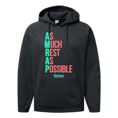 As Much Rest As Possible AMRAP Funny FIT2SERVE Performance Fleece Hoodie