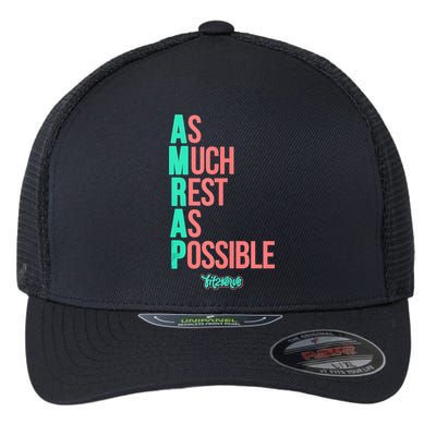 As Much Rest As Possible AMRAP Funny FIT2SERVE Flexfit Unipanel Trucker Cap