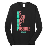 As Much Rest As Possible AMRAP Funny FIT2SERVE Long Sleeve Shirt