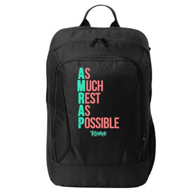 As Much Rest As Possible AMRAP Funny FIT2SERVE City Backpack