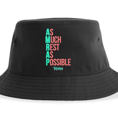 As Much Rest As Possible AMRAP Funny FIT2SERVE Sustainable Bucket Hat