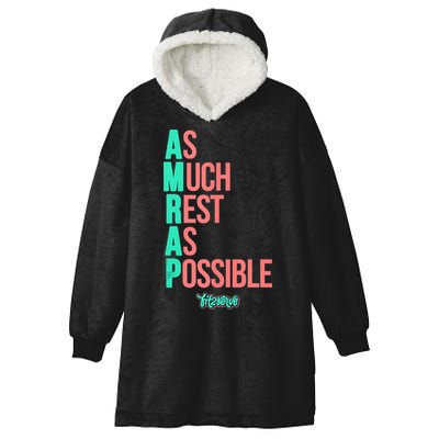 As Much Rest As Possible AMRAP Funny FIT2SERVE Hooded Wearable Blanket