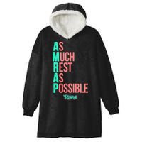 As Much Rest As Possible AMRAP Funny FIT2SERVE Hooded Wearable Blanket