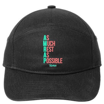As Much Rest As Possible AMRAP Funny FIT2SERVE 7-Panel Snapback Hat