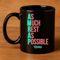 As Much Rest As Possible AMRAP Funny FIT2SERVE 11oz C Handle Ceramic Mug