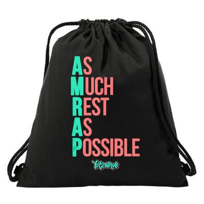 As Much Rest As Possible AMRAP Funny FIT2SERVE Drawstring Bag