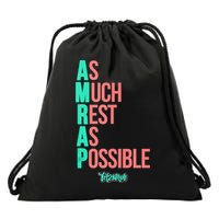 As Much Rest As Possible AMRAP Funny FIT2SERVE Drawstring Bag