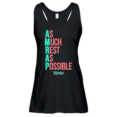 As Much Rest As Possible AMRAP Funny FIT2SERVE Ladies Essential Flowy Tank