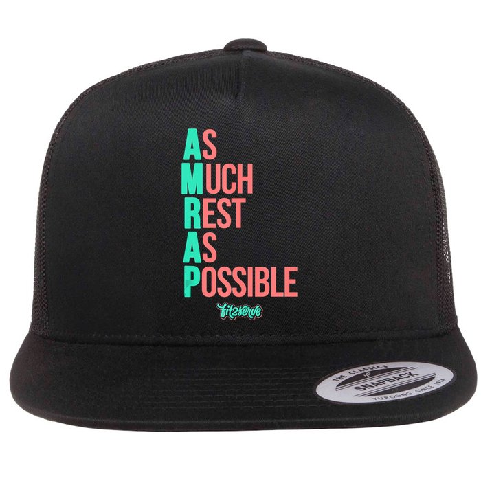 As Much Rest As Possible AMRAP Funny FIT2SERVE Flatbill Hat