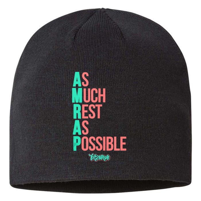As Much Rest As Possible AMRAP Funny FIT2SERVE Sustainable Beanie