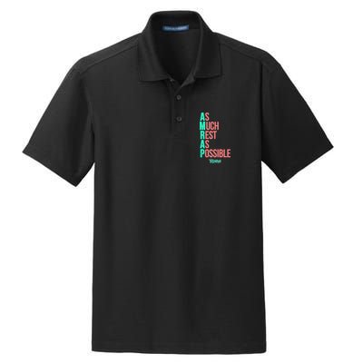As Much Rest As Possible AMRAP Funny FIT2SERVE Dry Zone Grid Polo