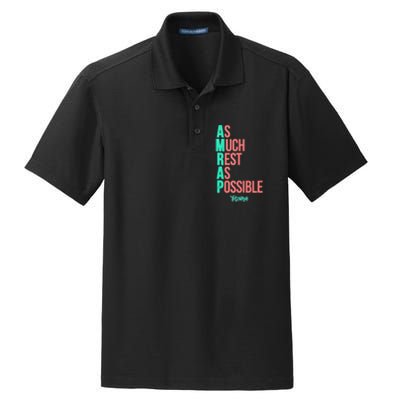 As Much Rest As Possible AMRAP Funny FIT2SERVE Dry Zone Grid Polo