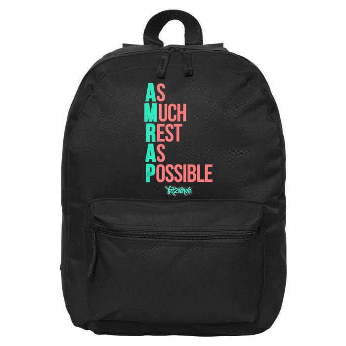 As Much Rest As Possible AMRAP Funny FIT2SERVE 16 in Basic Backpack