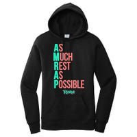 As Much Rest As Possible AMRAP Funny FIT2SERVE Women's Pullover Hoodie