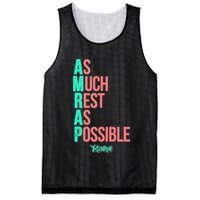 As Much Rest As Possible AMRAP Funny FIT2SERVE Mesh Reversible Basketball Jersey Tank