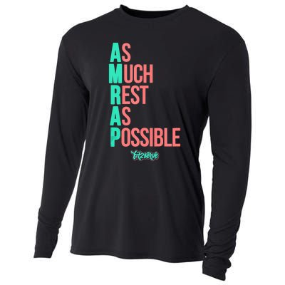 As Much Rest As Possible AMRAP Funny FIT2SERVE Cooling Performance Long Sleeve Crew