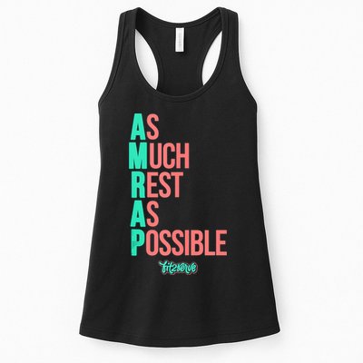 As Much Rest As Possible AMRAP Funny FIT2SERVE Womens Tank Top