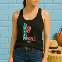 As Much Rest As Possible AMRAP Funny FIT2SERVE Womens Tank Top