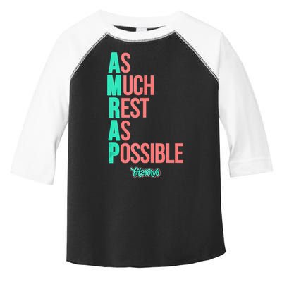 As Much Rest As Possible AMRAP Funny FIT2SERVE Toddler Fine Jersey T-Shirt