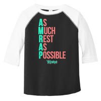 As Much Rest As Possible AMRAP Funny FIT2SERVE Toddler Fine Jersey T-Shirt