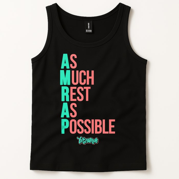 As Much Rest As Possible AMRAP Funny FIT2SERVE Tank Top