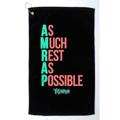 As Much Rest As Possible AMRAP Funny FIT2SERVE Golf Towel