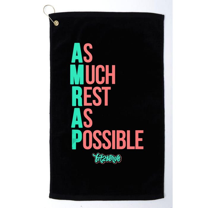 As Much Rest As Possible AMRAP Funny FIT2SERVE Golf Towel
