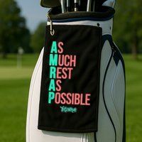 As Much Rest As Possible AMRAP Funny FIT2SERVE Golf Towel