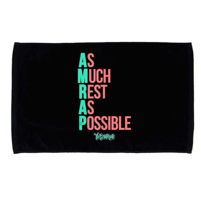 As Much Rest As Possible AMRAP Funny FIT2SERVE Microfiber Hand Towel