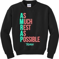 As Much Rest As Possible AMRAP Funny FIT2SERVE Kids Sweatshirt