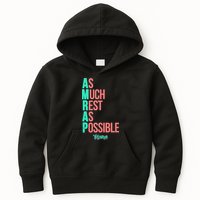 As Much Rest As Possible AMRAP Funny FIT2SERVE Kids Hoodie