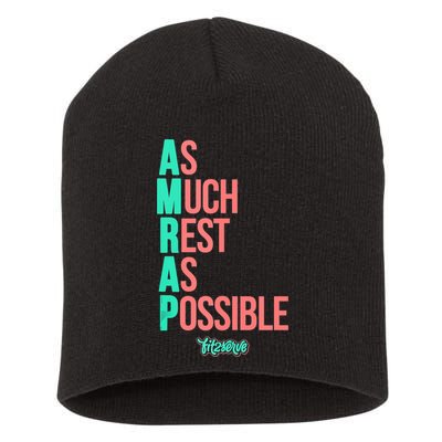 As Much Rest As Possible AMRAP Funny FIT2SERVE Short Acrylic Beanie