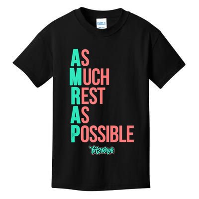 As Much Rest As Possible AMRAP Funny FIT2SERVE Kids T-Shirt