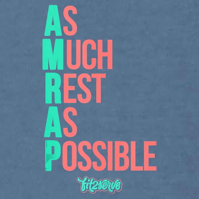 As Much Rest As Possible AMRAP Funny FIT2SERVE Garment-Dyed Sweatshirt