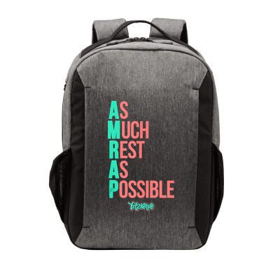 As Much Rest As Possible AMRAP Funny FIT2SERVE Vector Backpack